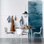 Mur aquarelle bleu 