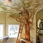 Arbre dessiné sur le mur